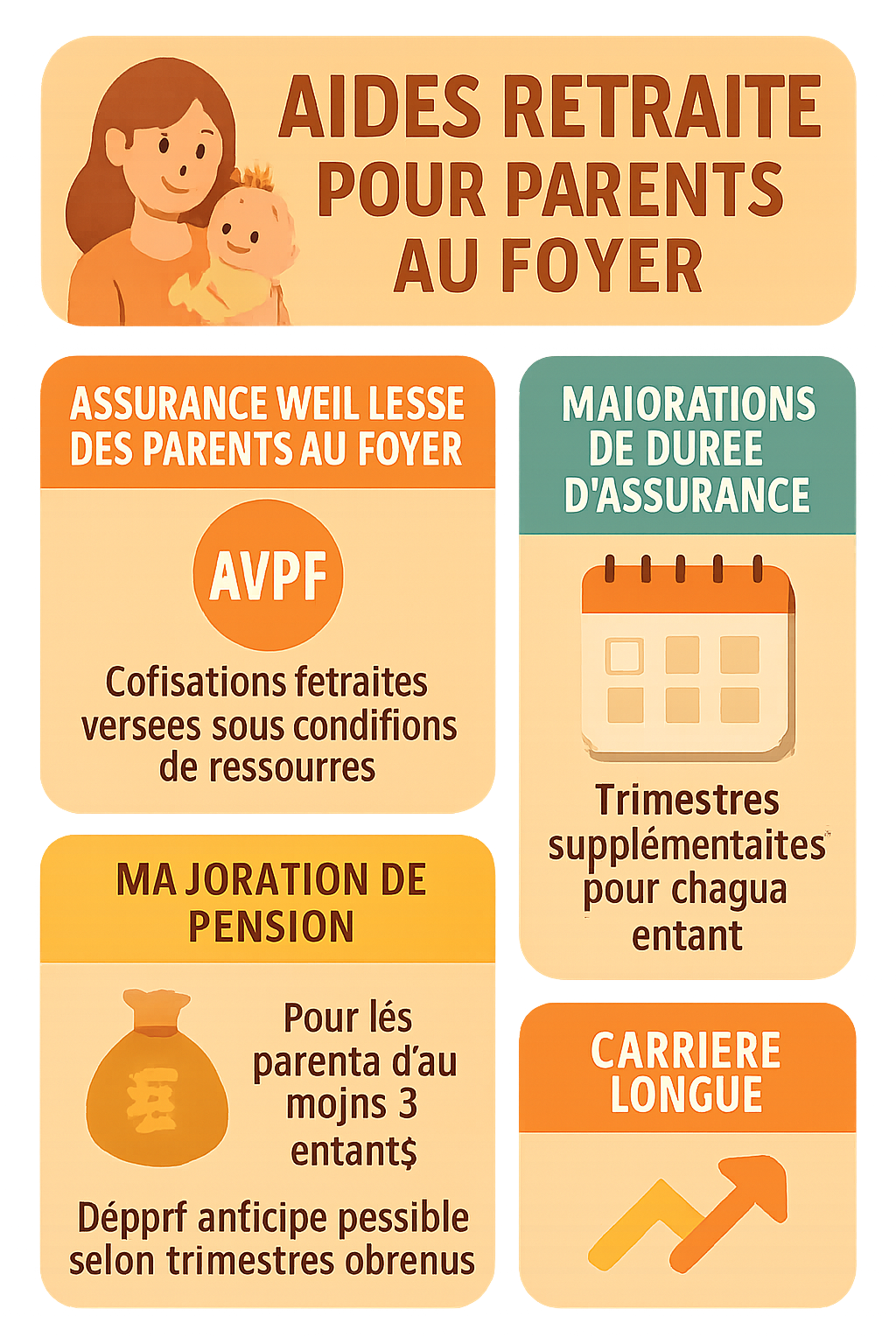 découvrez les droits et solutions pour la retraite en 2026 d'une mère au foyer n'ayant jamais travaillé. guide complet pour comprendre vos options et préparer votre avenir.