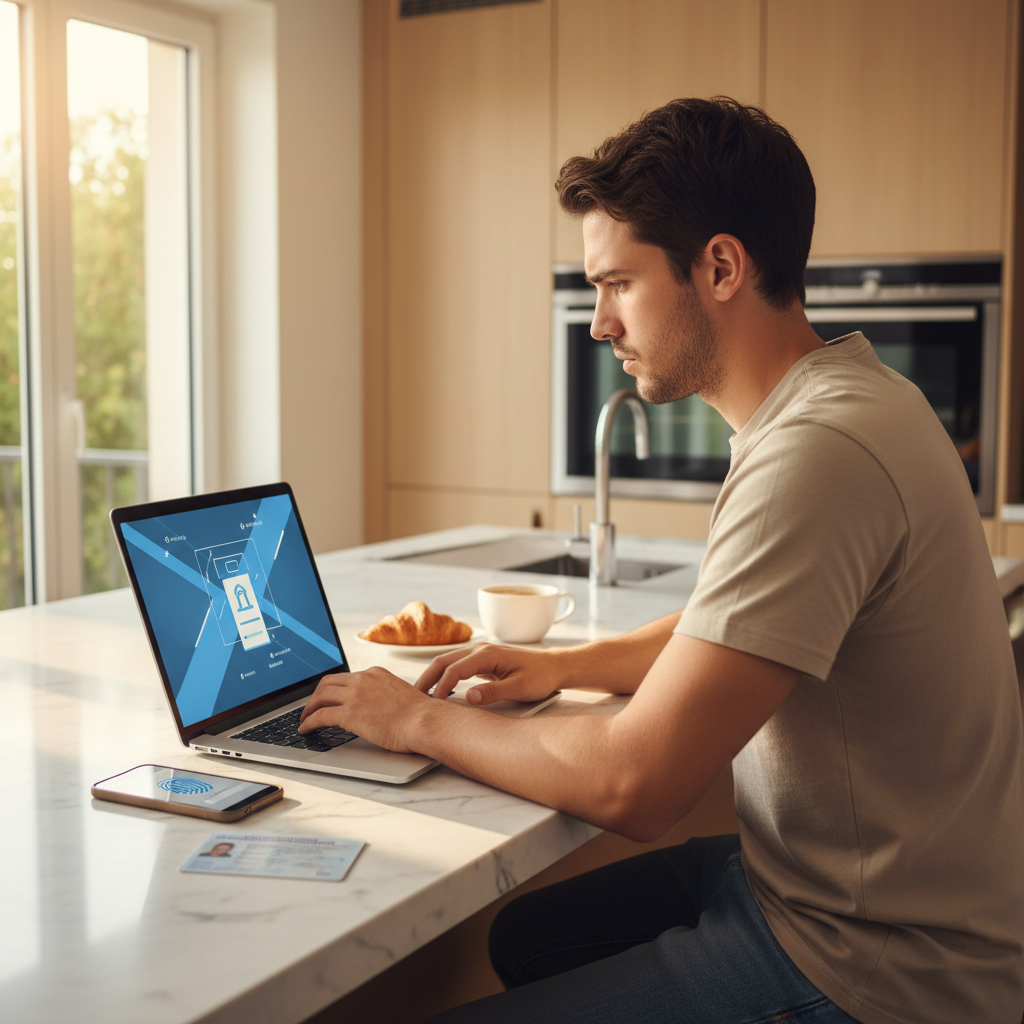 Ouvrir compte en ligne sur laptop avec justificatifs