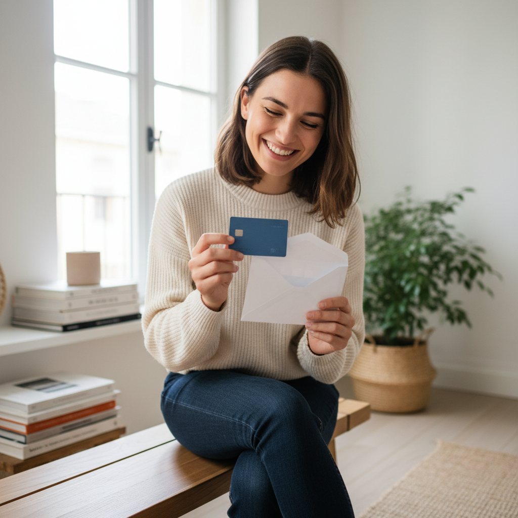 Réception de carte bancaire par courrier
