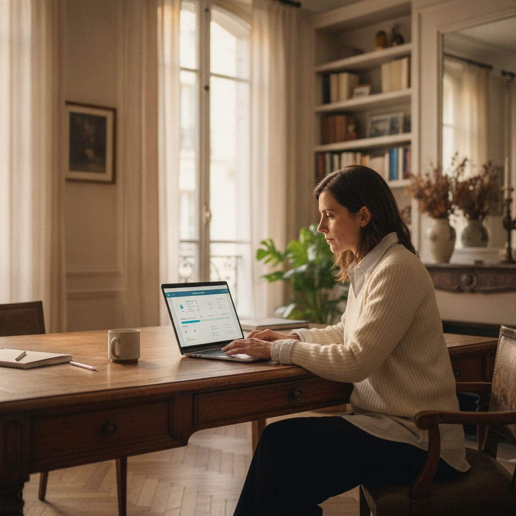 Gestion du compte bancaire association en ligne sur ordinateur