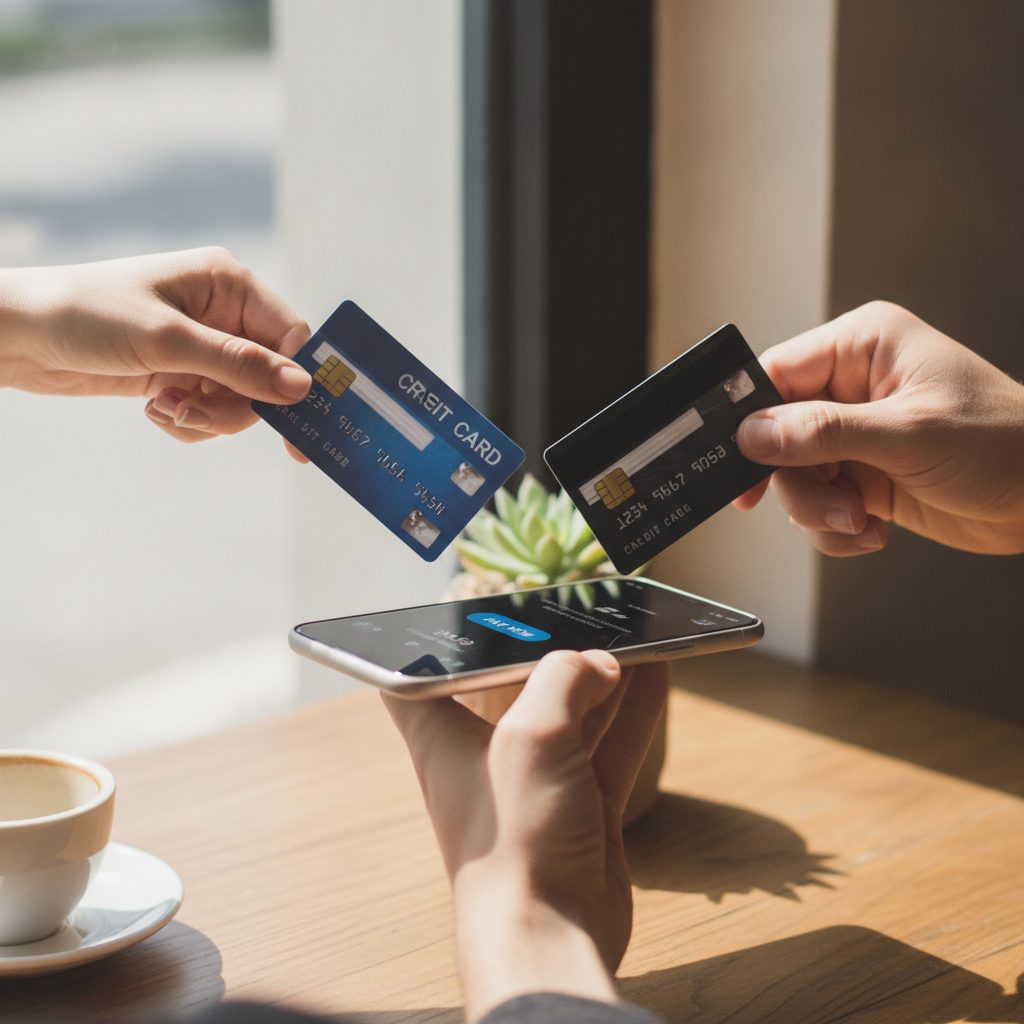 Deux cartes bancaires liées à un compte joint en ligne