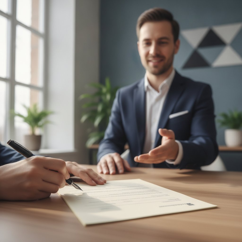 signature du mandat de procuration bancaire en agence