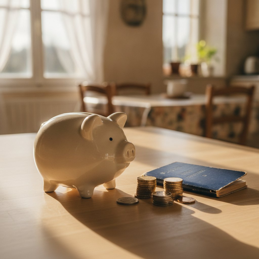 Tirelire et pièces illustrant le plafond d'épargne de 1 600 euros du livret jeune